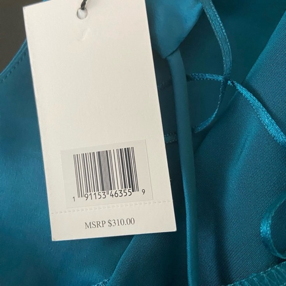 NWT Jason Wu Satin Silk Dress Blue Open Back Midi Dress Women’s size Medium - Picture 7 of 7